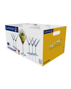 Cocktailglas Martini op voet 30cl per set van 6