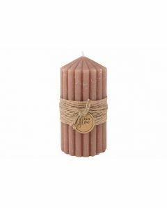Kaars ribble camel ø 7cm H 14cm