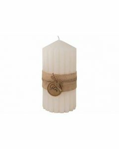 Kaars ribble creme ø 7cm H 14cm
