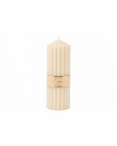 Kaars ribble beige ø 7cm H 20cm
