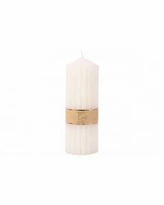 Kaars ribble creme ø 7cm H 20cm