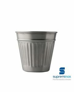 Inox potje 15 x 14,5cm