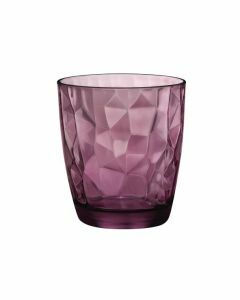 Waterglas Diamond Tumbler paars 30cl per set van 6