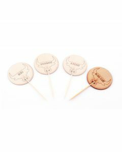 Steakmarker bamboe "bien cuit" 9cm per set van 100