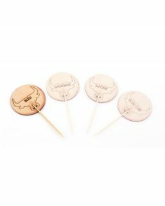 Steakmarker bamboe "bleu" 9cm per set van 100