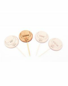 Steakmarker bamboe "saignant" 9cm per set van 100