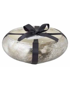 Geurkaars luxury brush zilver ø 20cm