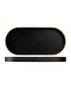 Serveerplank Aura ovaal zwart 35 x 16,5cm