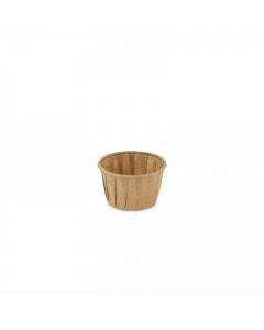 Bakje papier rond bruin ø 5cm Sier Disposables per set van 200