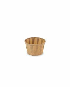 Bakje papier rond bruin ø 6cm Sier Disposables per set van 200