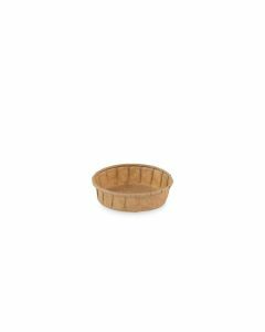 Bakje papier rond laag bruin ø 6cm Sier Disposables per set van 200