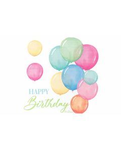 Serviet Happy Birthday balloons 33cm per set van 16