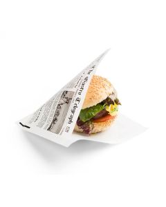 Vetdicht papieren zakje News Paper 13 x 15cm per set van 300