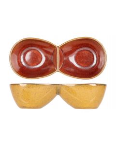 Duo hapjesschaaltje Elements mustard 14 x 6,2cm
