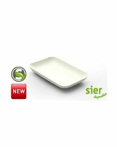 Bagastro bord 12 x 8cm Sier Disposables per set van 40