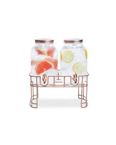 Dubbele sap dispenser met voet 2x 4L