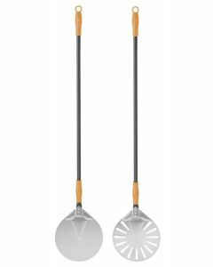 Pizzaschep rond geperforeerd rvs ø 23cm