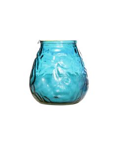 Lowboy kaars turquoise ø 10cm per set van 6