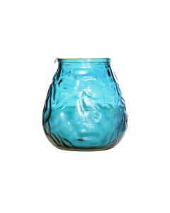 Lowboy kaars turquoise ø 10cm per set van 6