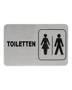 Tekstplaatje 'man/vrouw/toilet'