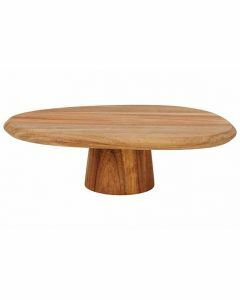 Houten presentatiebord ovaal op voet 30 x 25cm