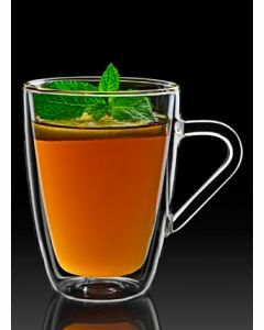 Dubbelwandig glas Mug 32cl per set van 2