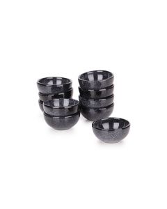Mini potje Granite black ø 5,6cm per set van 10