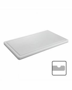 Snijplank wit 50 x 30cm met geul