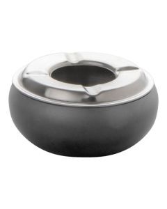Terrasasbak zwart/rvs ø 9cm