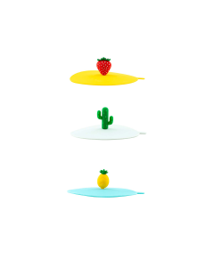 Dotz deksel uit silicone "cactus/ananas/aardbei" ø 10,5cm