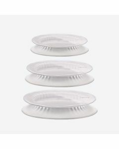 Set van 3 silicone vershouddeksels transparant