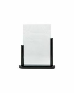 Menuhouder A4 met houten zwart frame
