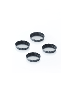 4 mini taart/quichevormen ø 10cm
