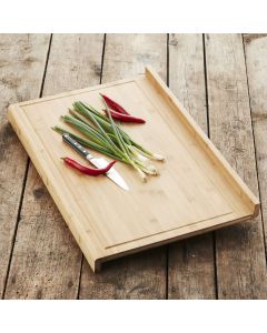 Aanrechtplank bamboe met sapgeul 40 x 30cm