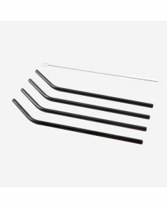 Set van 4 rietjes rvs zwart 20,5cm Point Virgule