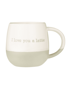 Mok uit aardewerk 340ml "I love you latte"