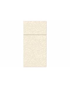 Floral pocket serviet champagne per set van 16