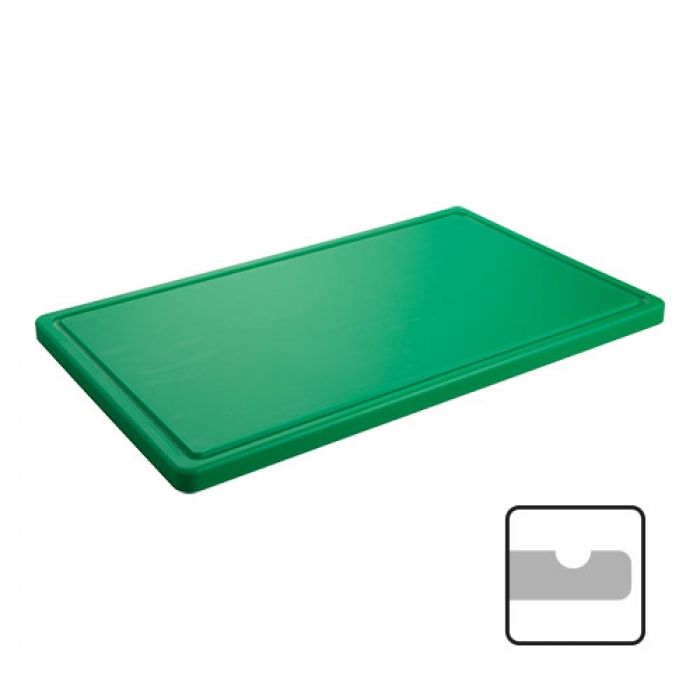 Westers Automatisch Tien jaar Snijplank groen 50 x 30cm met geul